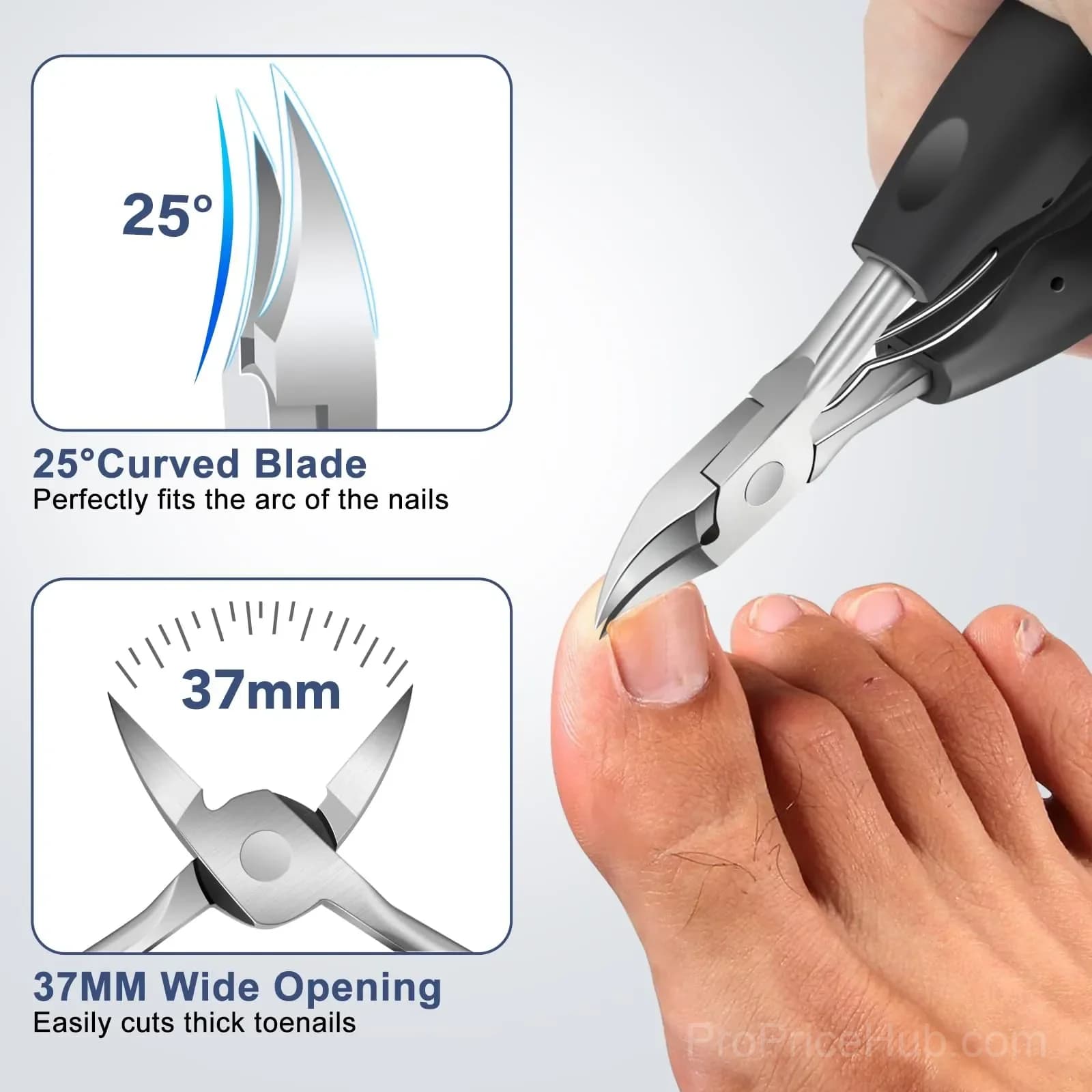 6-in-1 Thick Toenail Clippers and Pedicure Tool Kit with Case - View 2