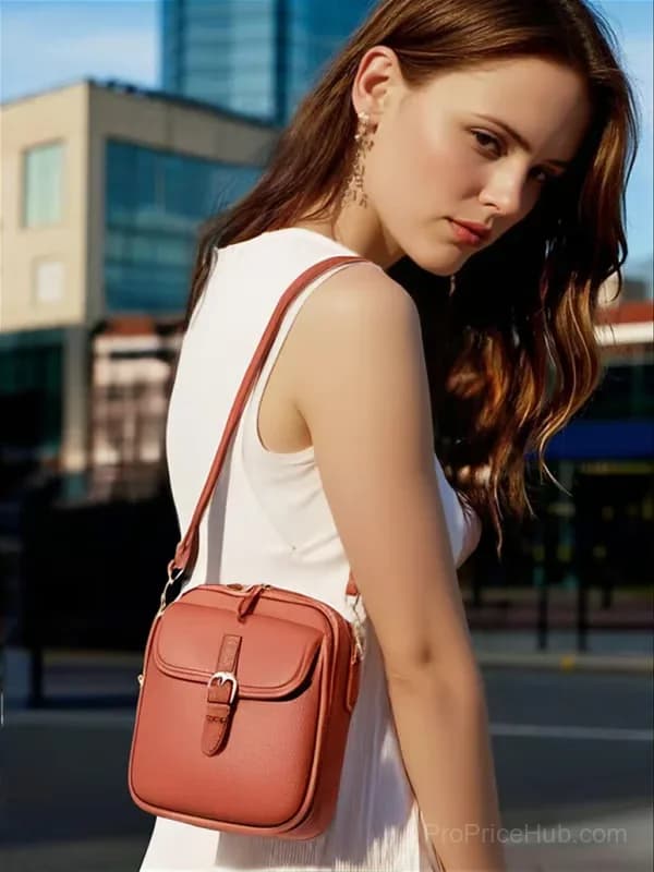 Brown Leather Crossbody Bag - View 4