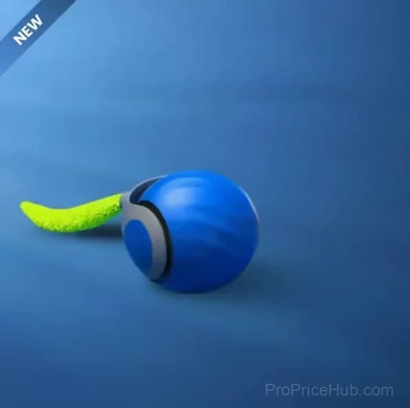 Interactive Electric Rolling Pet Toy Ball with Teasing Tail, Blue - View 1
