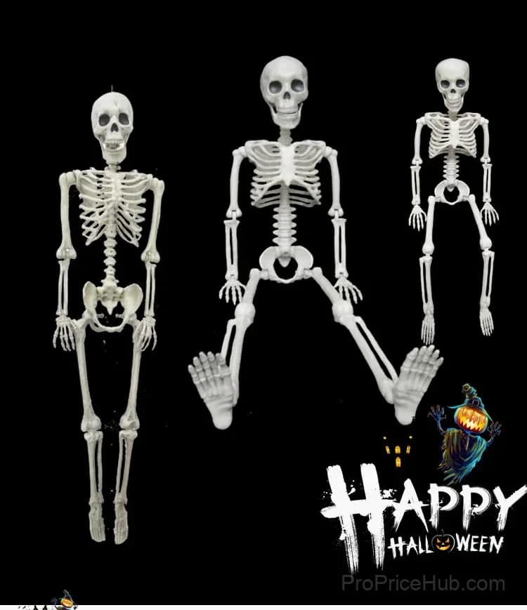 Poseable Hanging Human Skeleton Halloween Party Prop - View 1