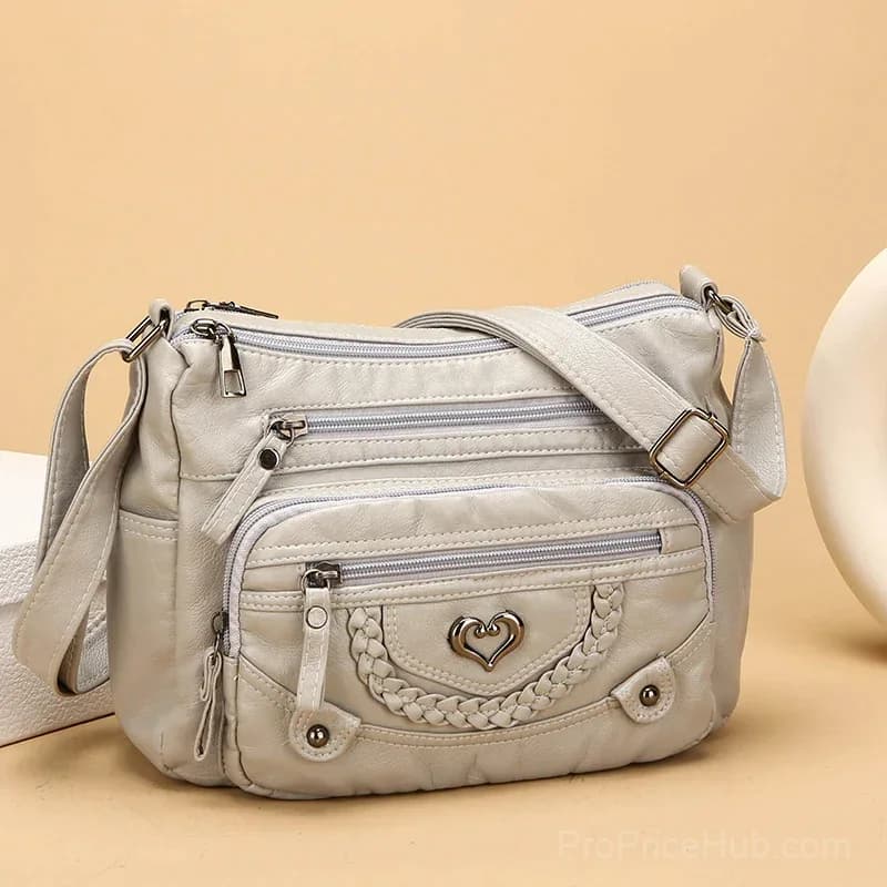 Women's Soft PU Leather Multi-Pocket Crossbody Bag - View 12
