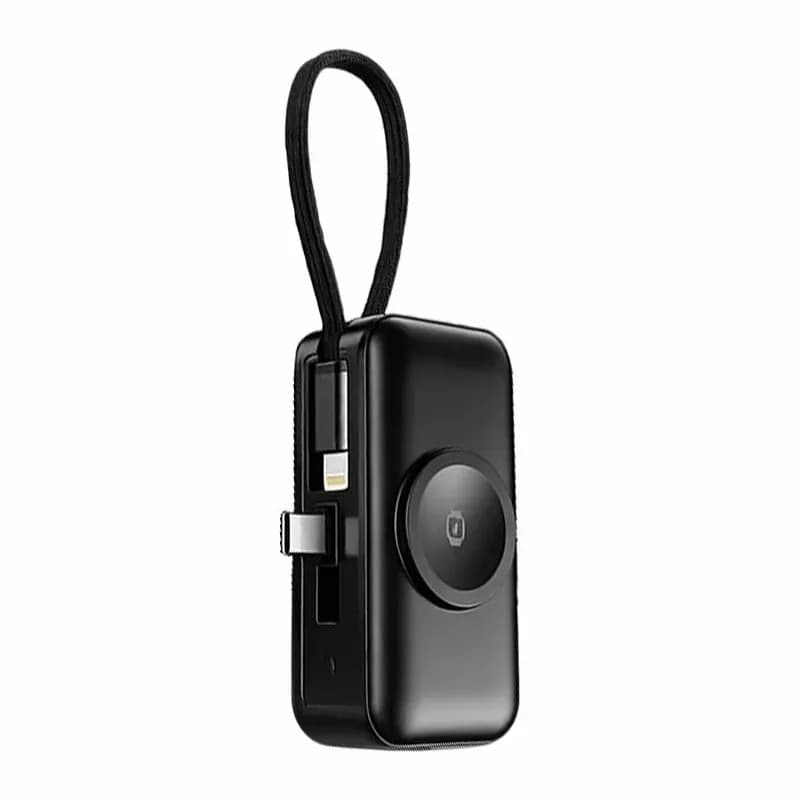 Orico 3-in-1 Power Bank with Wall Plug & Lightning Cable, Black - View 1