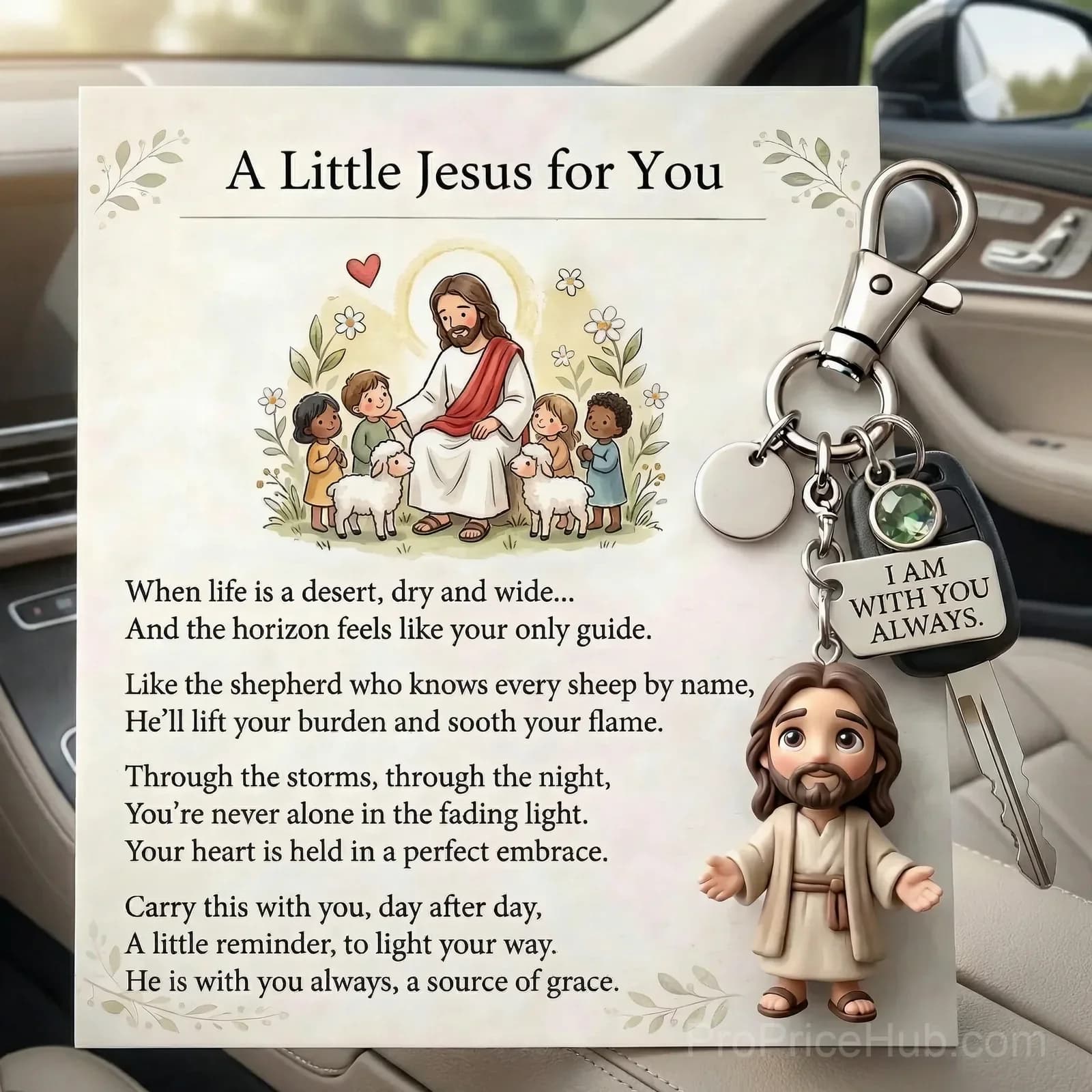 A Little Jesus for You - Pocket Keychain & Poem Card Gift Set - View 7