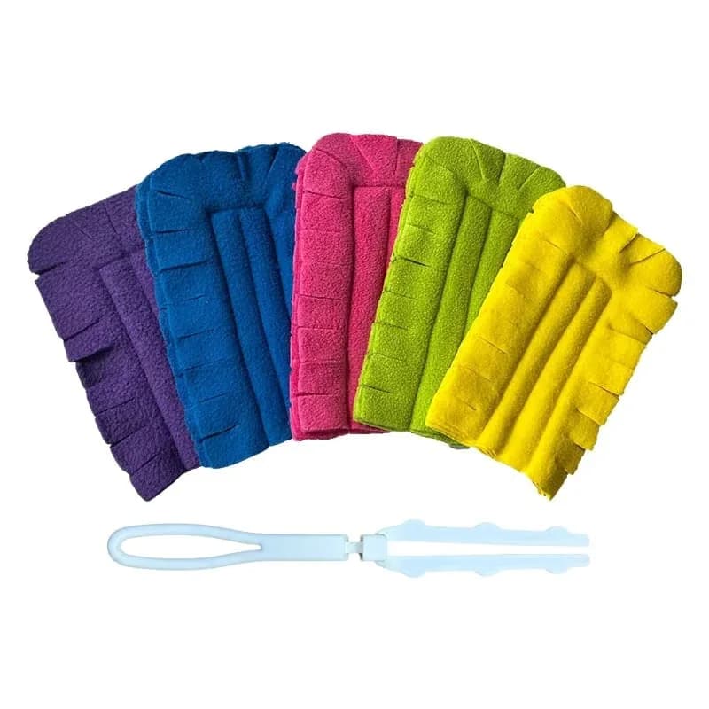 Reusable Chenille Microfiber Duster with 2 Handles & 10 Refills - View 5