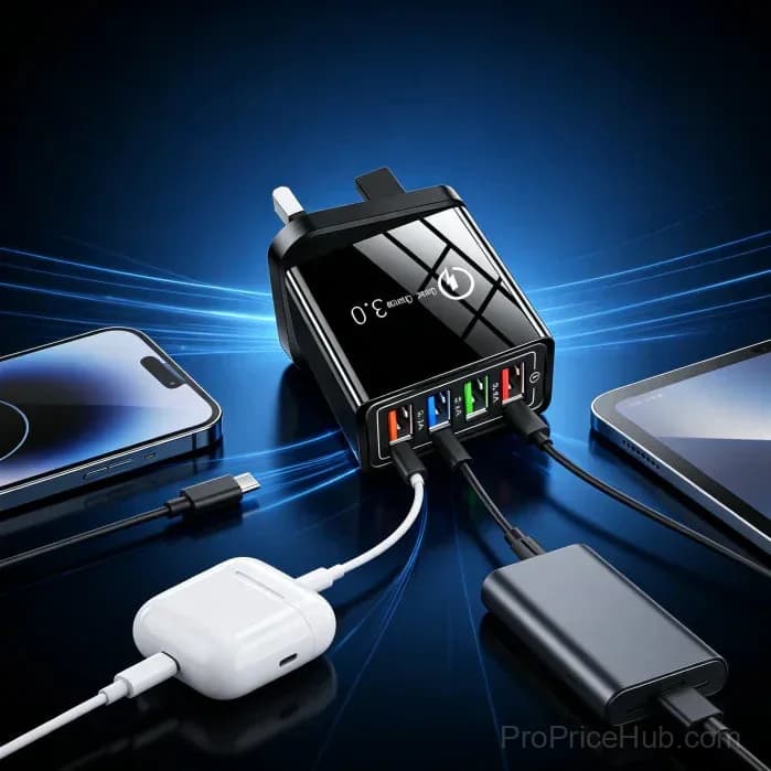 4-Port USB Travel Charger for Smartphones - View 2