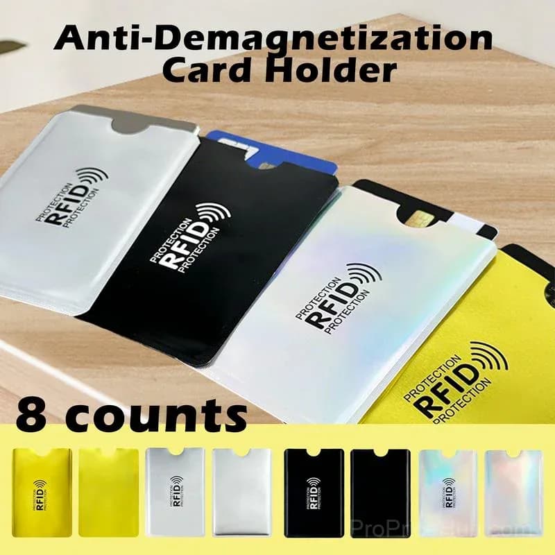 RFID Blocking Sleeves for Credit Cards (8-Pack) - View 1
