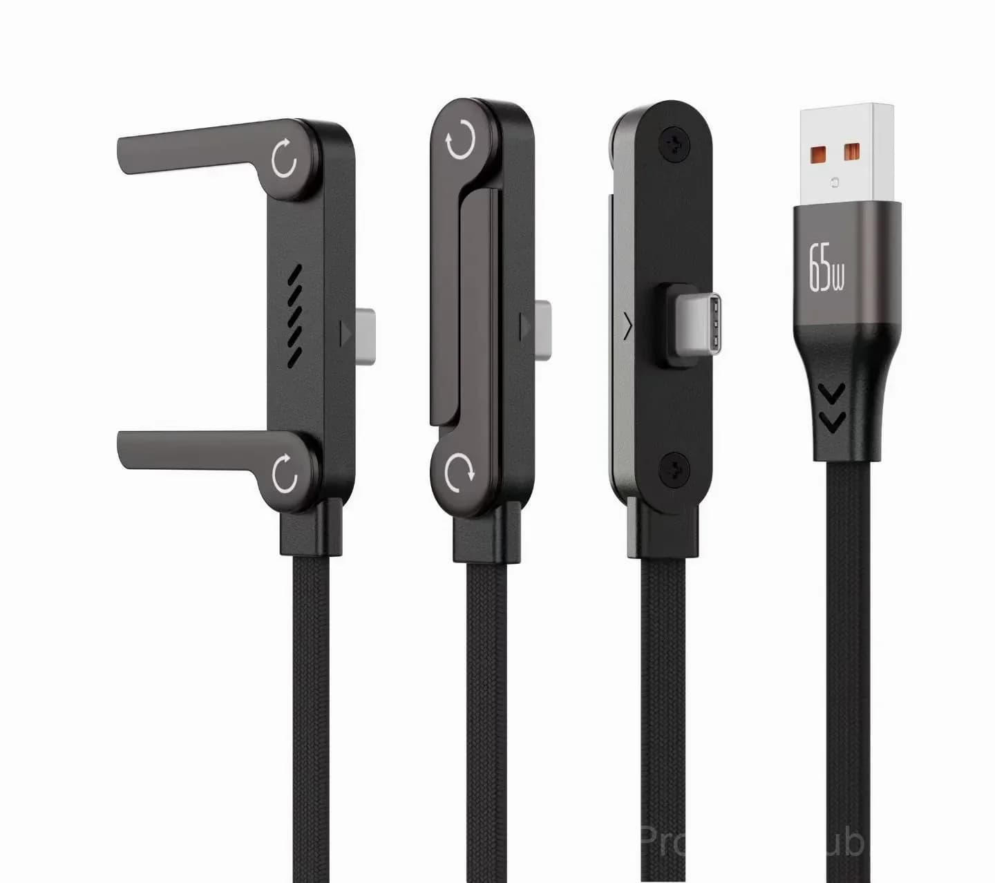 240W Super Fast Charging Cable with 360° Rotating Stand - View 1