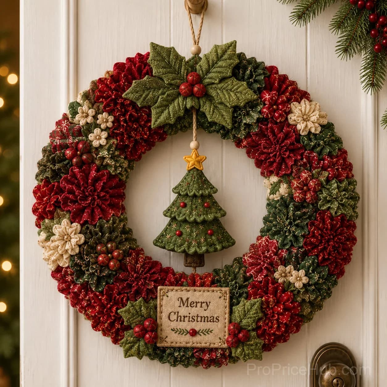 3D Fabric Poke Wreath DIY Kit for Home Decor - View 8