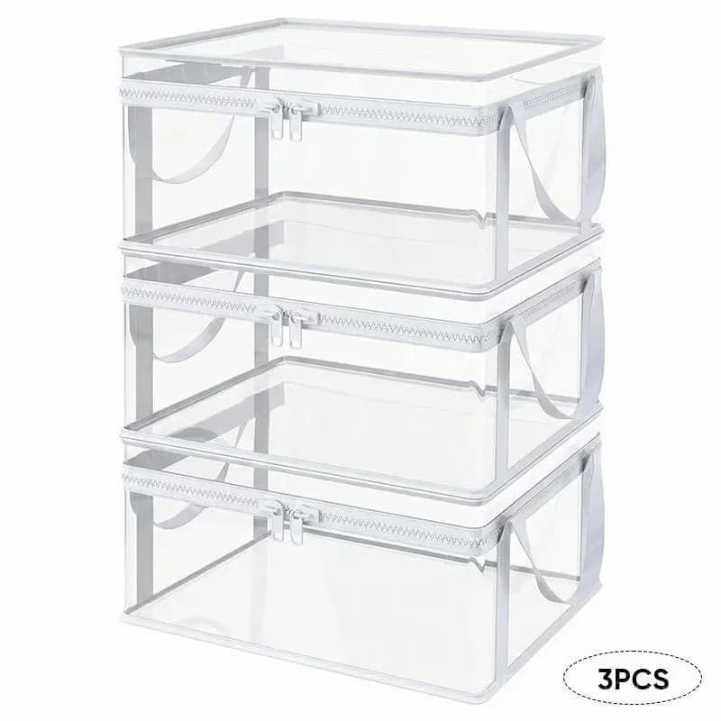 Children's Doll Storage Buckets, White Large, 3-Pack - Main