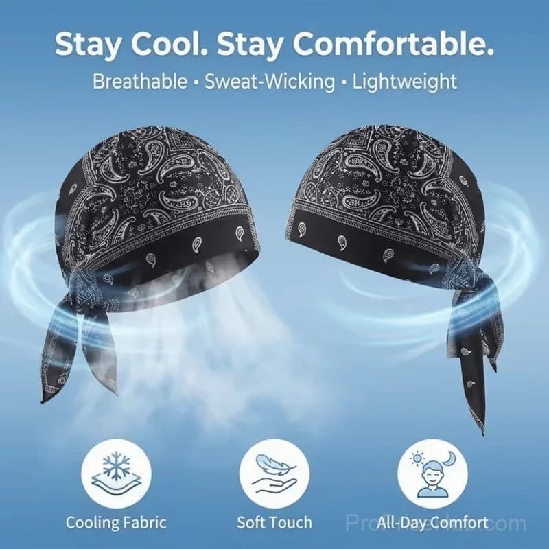Paisley Cooling Headscarf Cap (2-Pack) - View 3