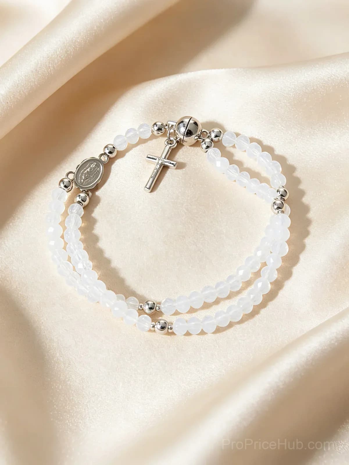 FaithLine Silver Rosary Bracelet - View 9