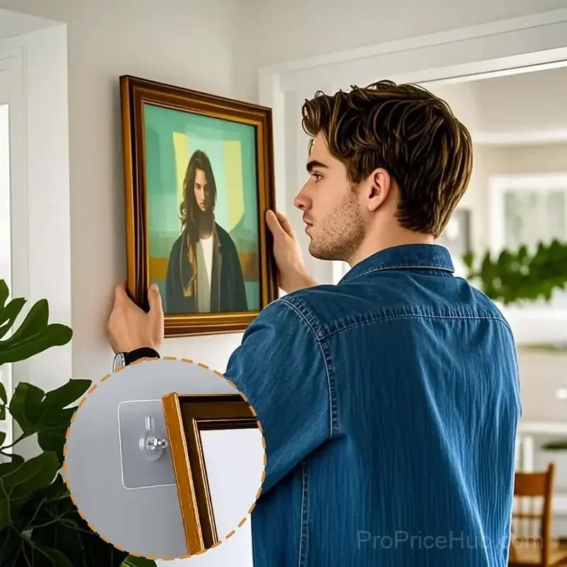 Self-Adhesive Acrylic Photo Hooks, Stainless Steel & Ceramic - View 7
