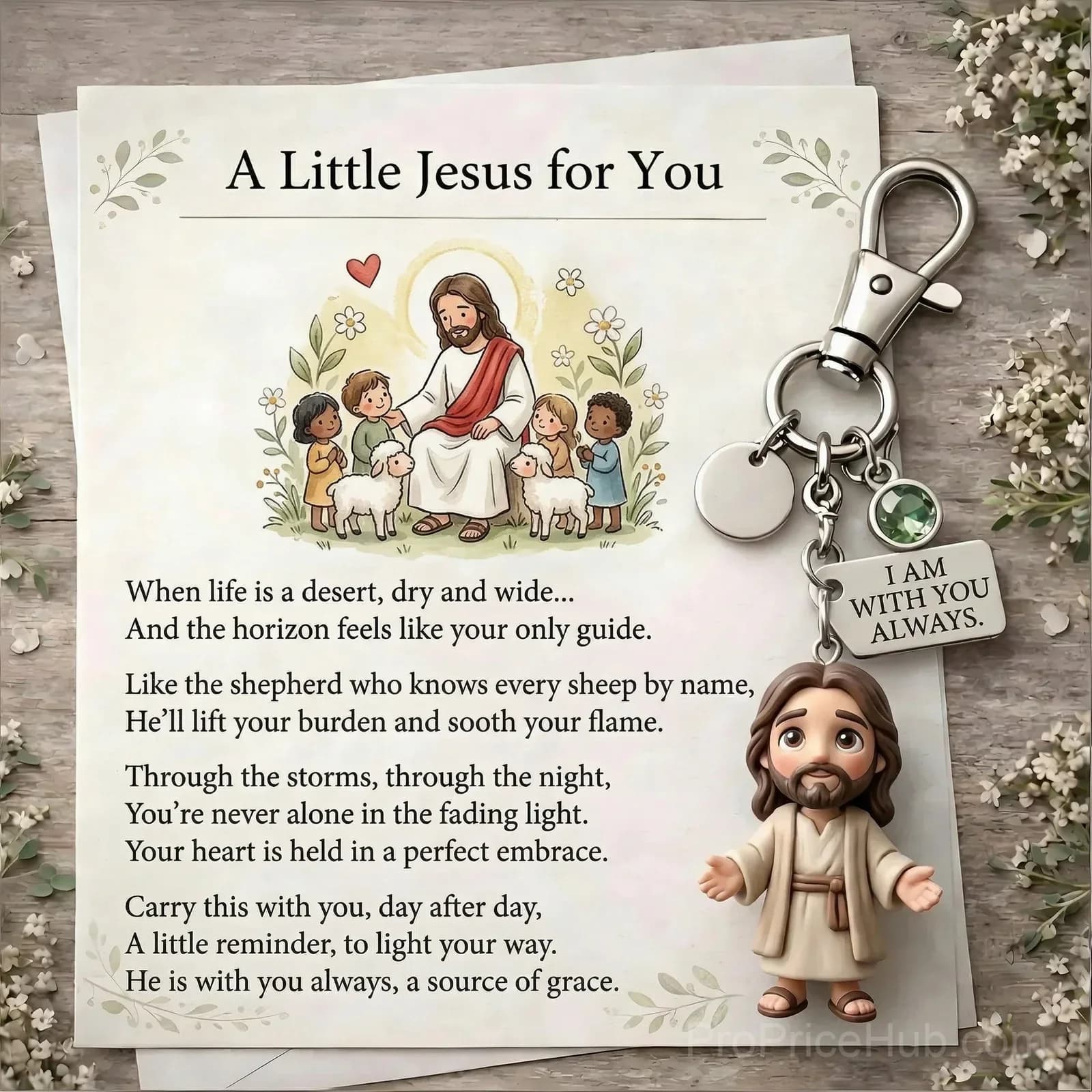 A Little Jesus for You - Pocket Keychain & Poem Card Gift Set - Main