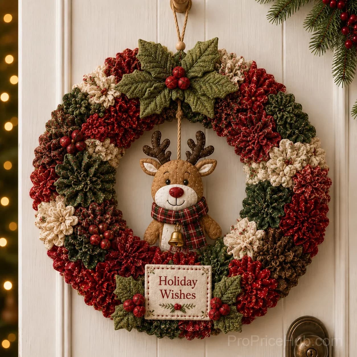 3D Fabric Poke Wreath DIY Kit for Home Decor - View 5