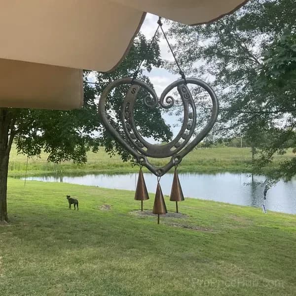 100% Handmade Horseshoe Heart Wind Chime - View 2