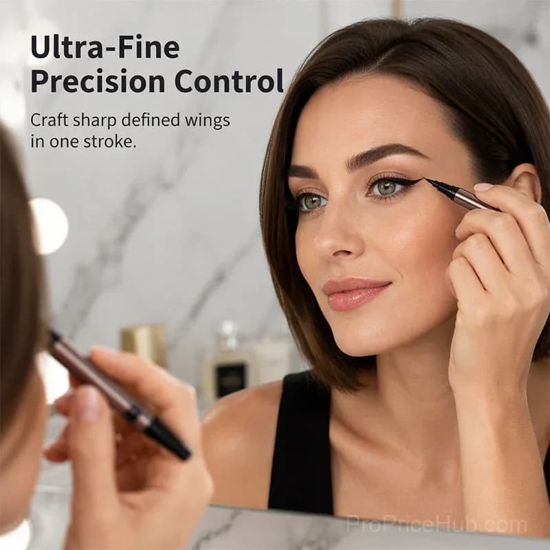 2-in-1 Waterproof Liquid Eyeliner Pen with Eraser Tip - View 4