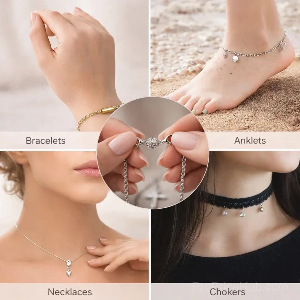 Magnetic Necklace Clasps and Closures for Jewelry - View 2