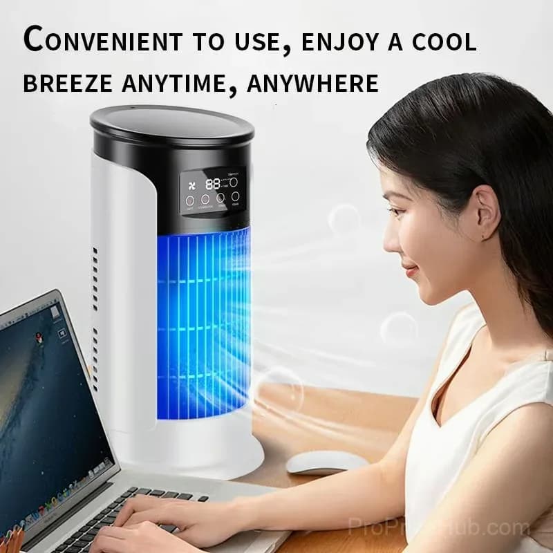 USB Desktop Air Cooler Fan, Standard Model, White - View 6