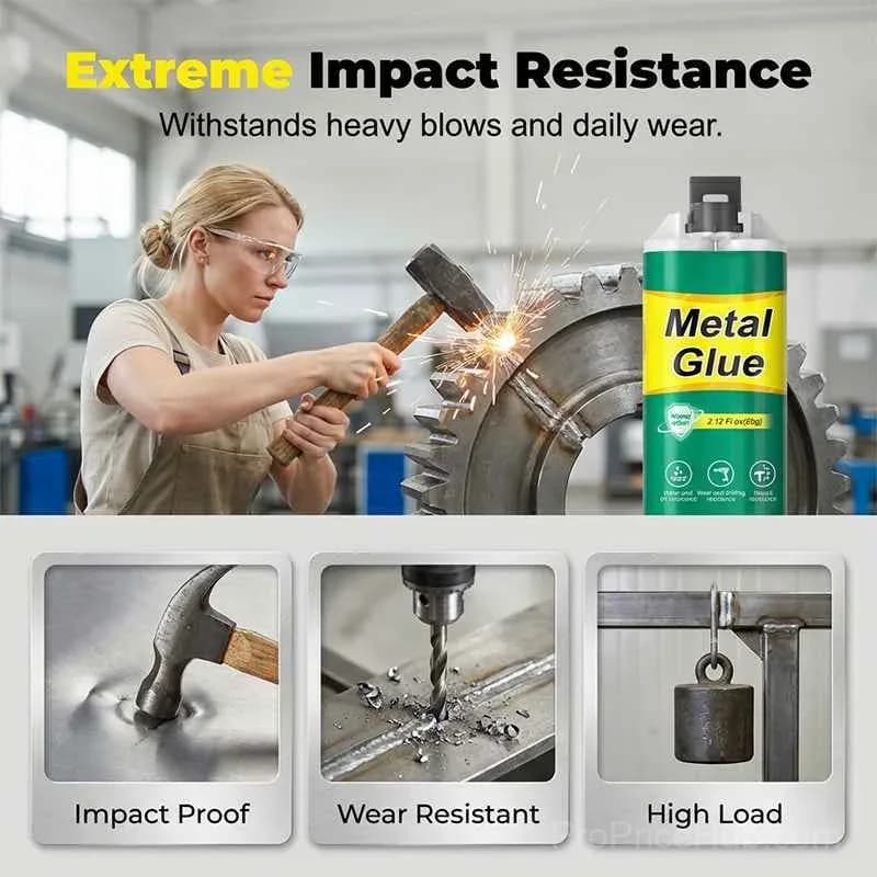 High-Strength Metal Repair Glue, Fast Curing Permanent Bond - View 3