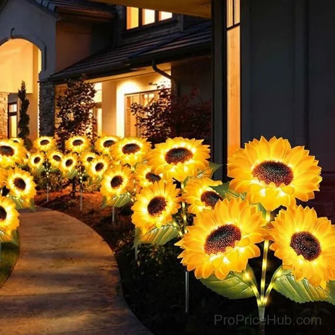 Solar LED Sunflower Garden Lights - View 1