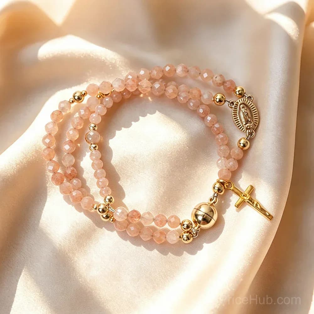 FaithLine Silver Rosary Bracelet - View 13