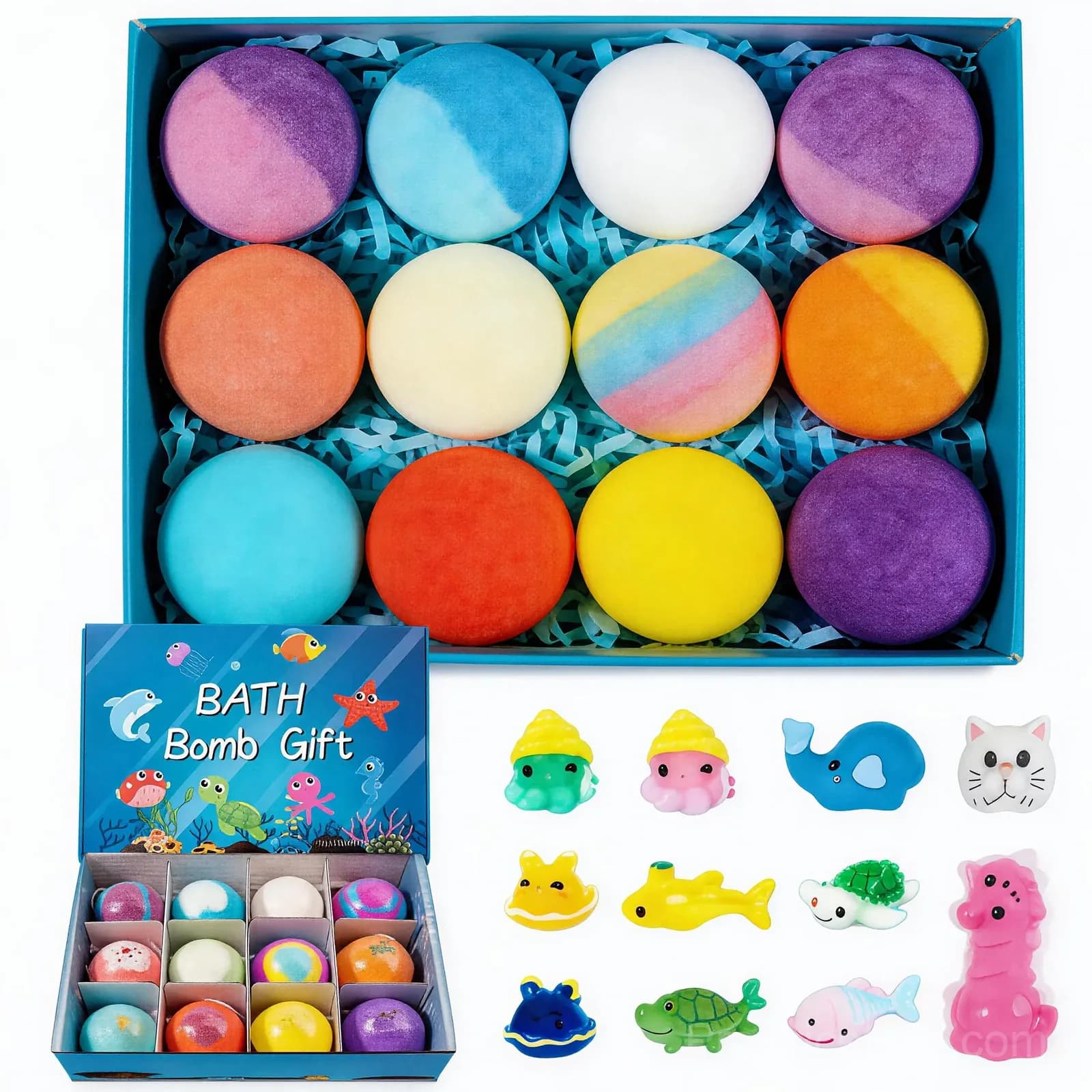 Bath Bombs for Kids with Surprise Inside, 12 Pack Gift Set - View 1
