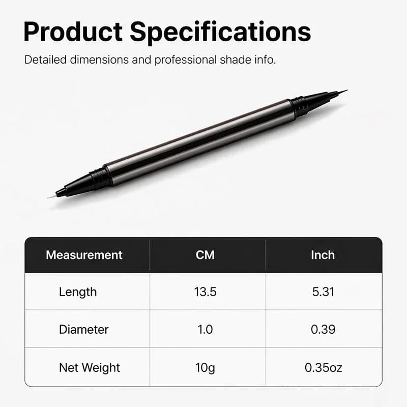 2-in-1 Waterproof Liquid Eyeliner Pen with Eraser Tip - View 6
