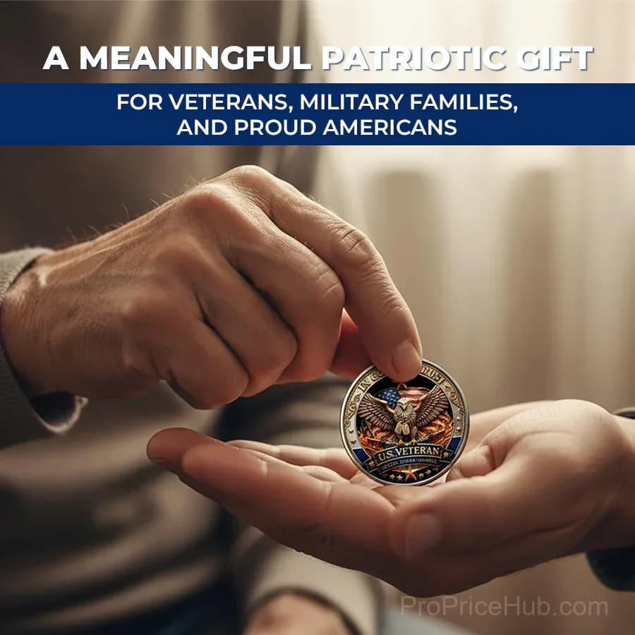 250 Years of Freedom Veteran Tribute Coin Keychain - View 3