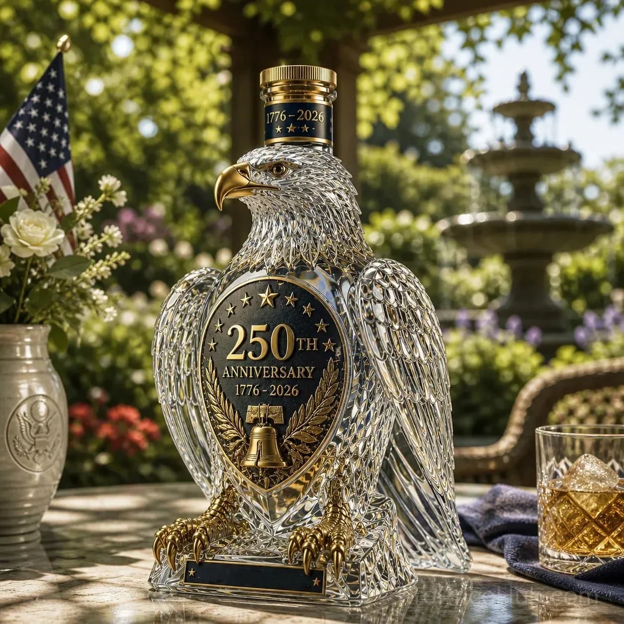 Hawk 250th Anniversary Commemorative Whiskey Bottle - View 1