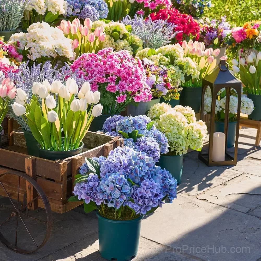 Artificial Outdoor Hydrangea Flowers - UV Resistant, Waterproof, Windproof - View 20