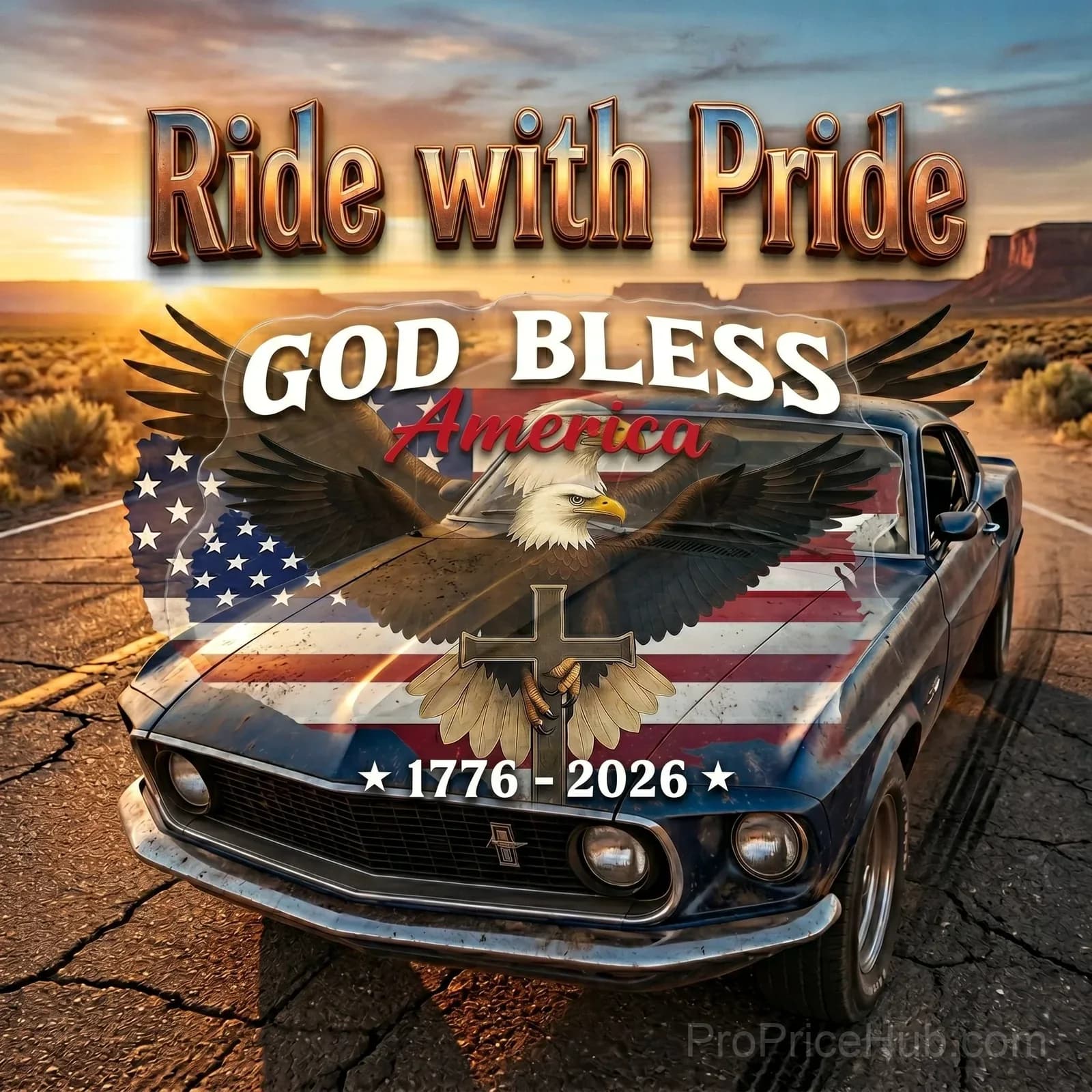 God Bless America 2026 Semicentennial Sticker Decal - View 4