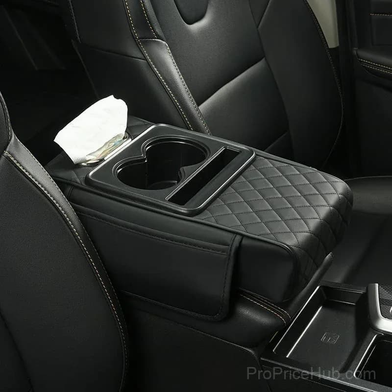 Multifunctional PU Leather Car Armrest Box Mat - View 1