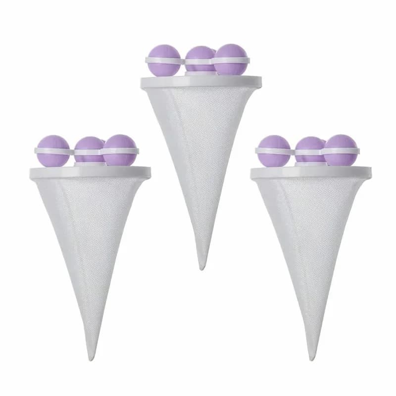 Washing Machine Hair Filter Mesh Bags, Purple, 3 Pack - View 1