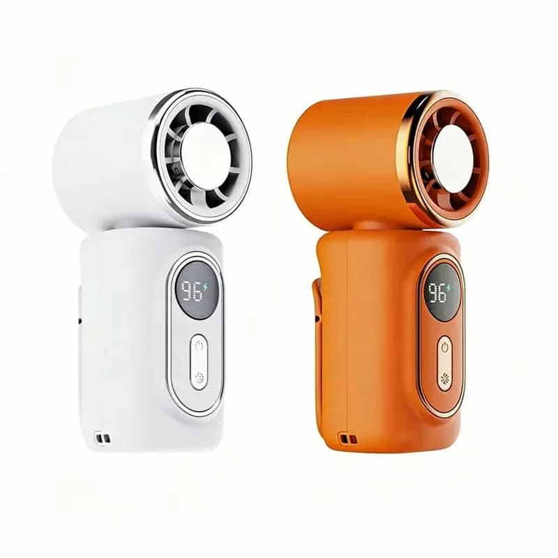 Mini Portable Handheld Clip-On Fan, Black - View 2