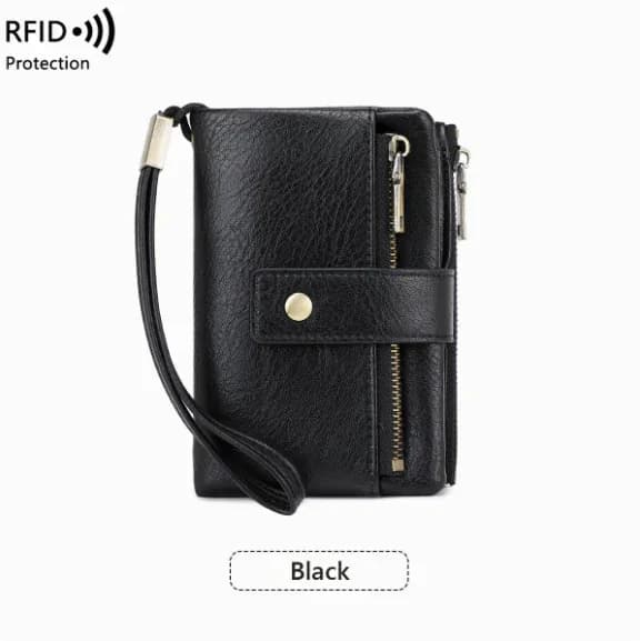 Women's Retro RFID Blocking Tri-Fold Wallet - View 15