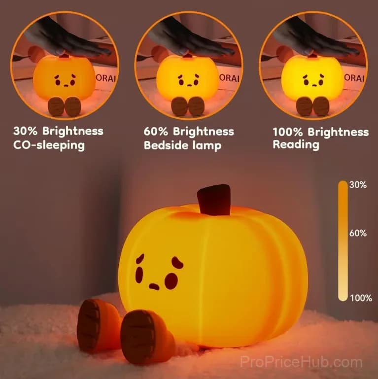 Pumpkin Shaped Night Light for Lighting Decor - View 2
