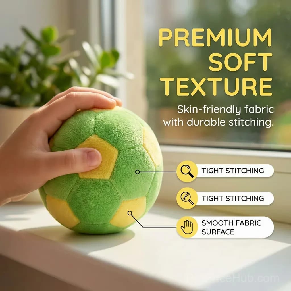 Soft Indoor Soccer Ball Set, Single Ball, Green/Yellow - View 3