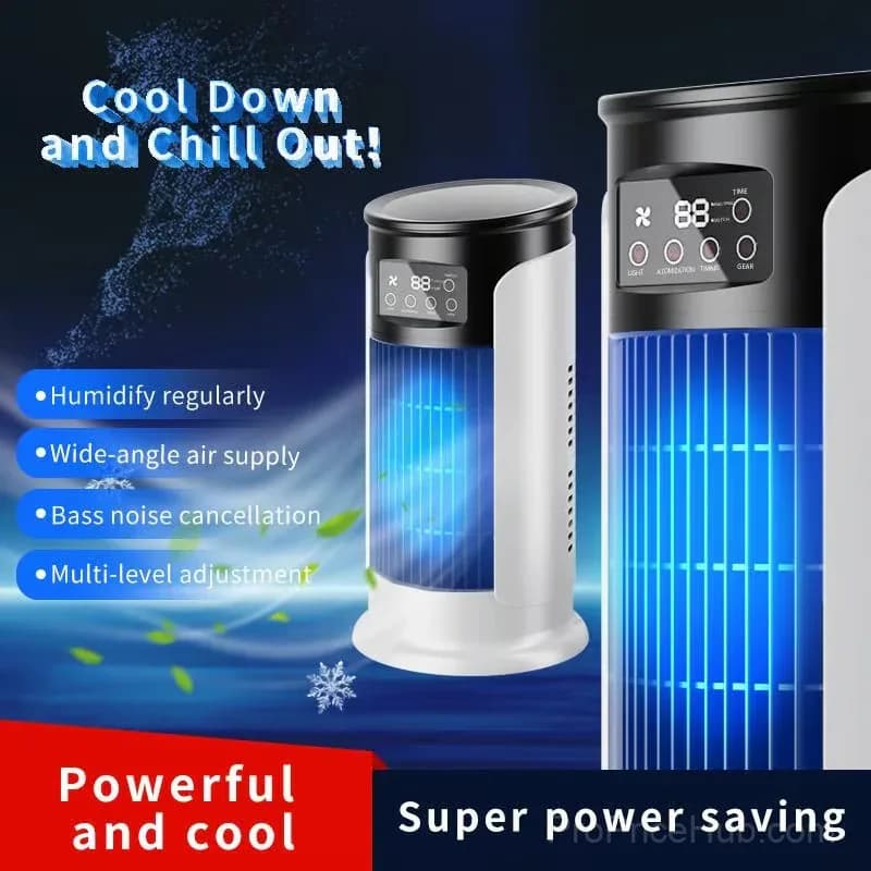 USB Desktop Air Cooler Fan, Standard Model, White - View 9