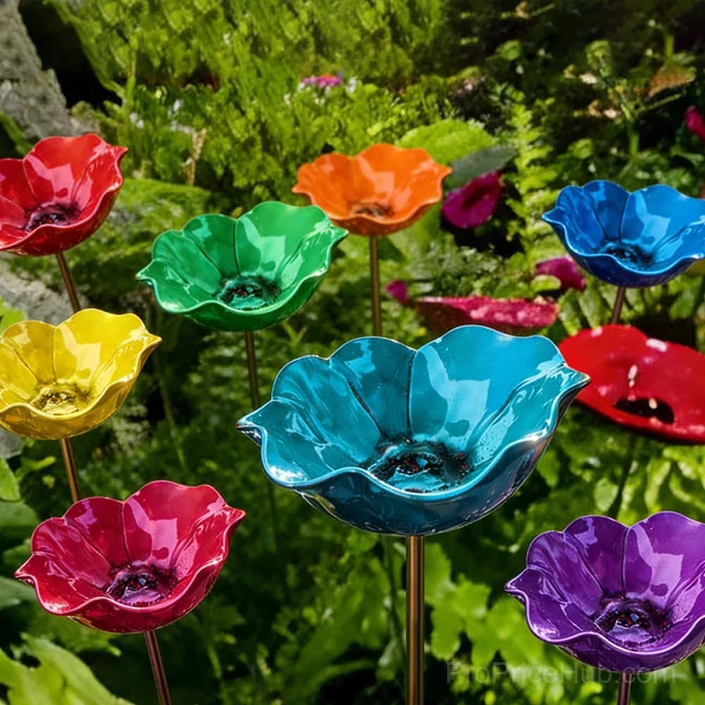 Handmade Metal Flower Garden Stake - View 2