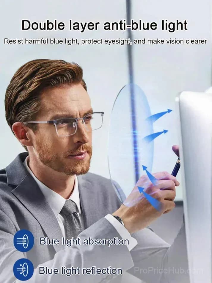 Ultra Light Blue Light Blocking Reading Glasses - View 3