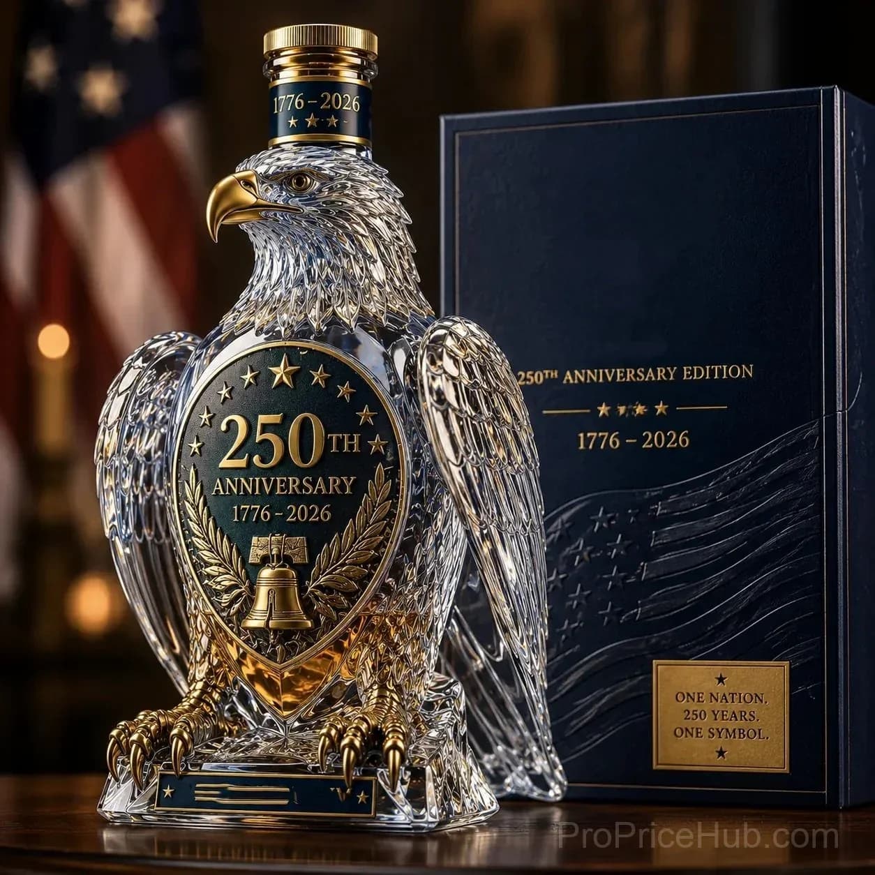 Hawk 250th Anniversary Commemorative Whiskey Bottle - View 3