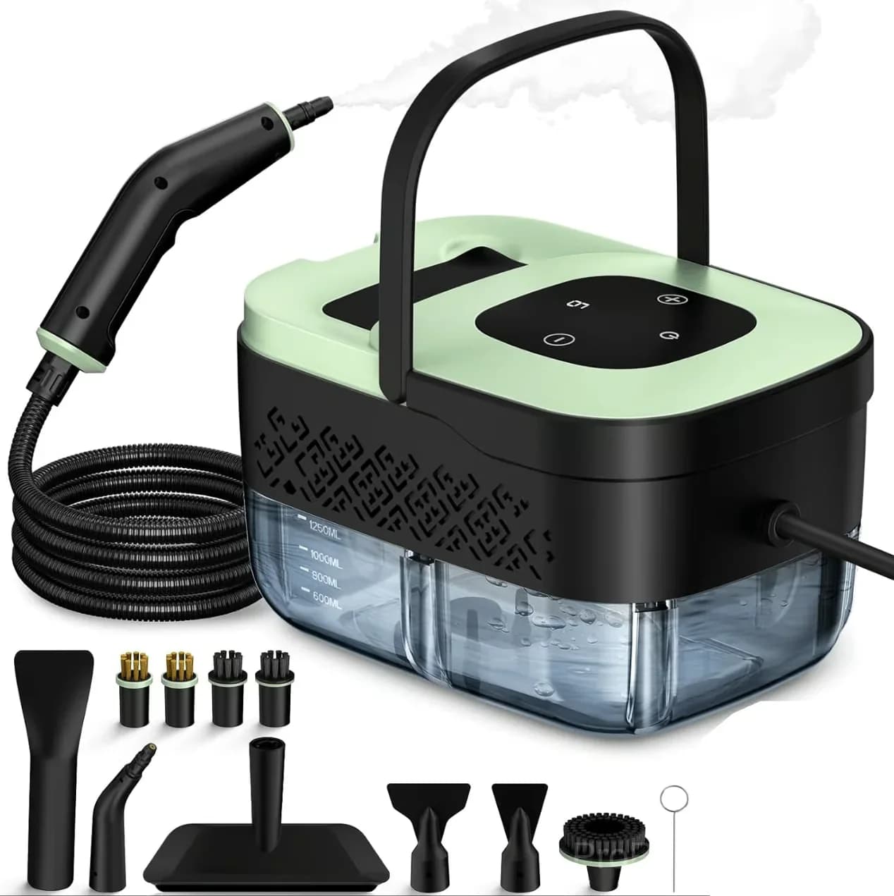 Red Handheld Steam Cleaner for Home Cleaning - View 2