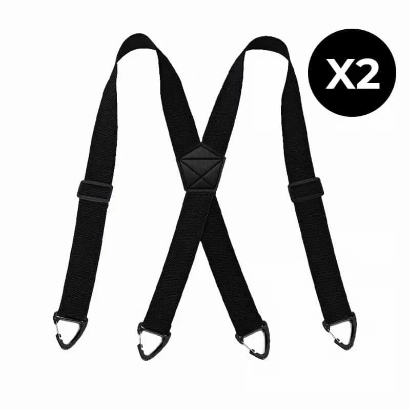 Men's Black X-Back 4-Clip Work Suspenders - View 2