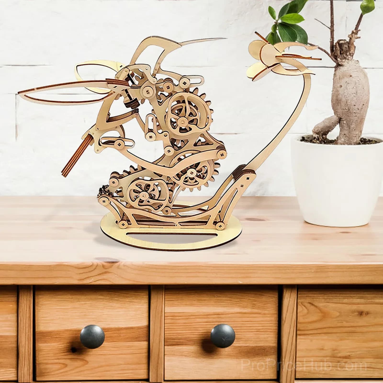 3D Wooden Mechanical Hummingbird Decorative Ornament - View 12