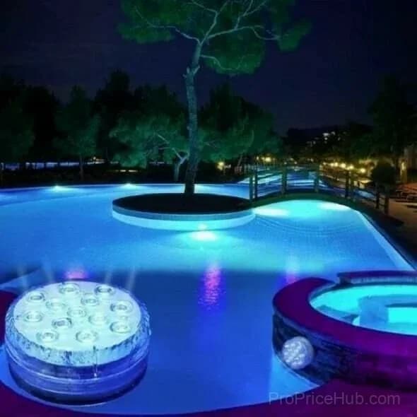 Submersible LED Pool Light with RF Remote Control - View 1