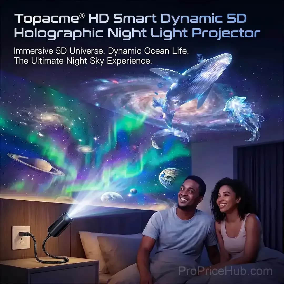 Smart Holographic Star Night Light Projector - View 3