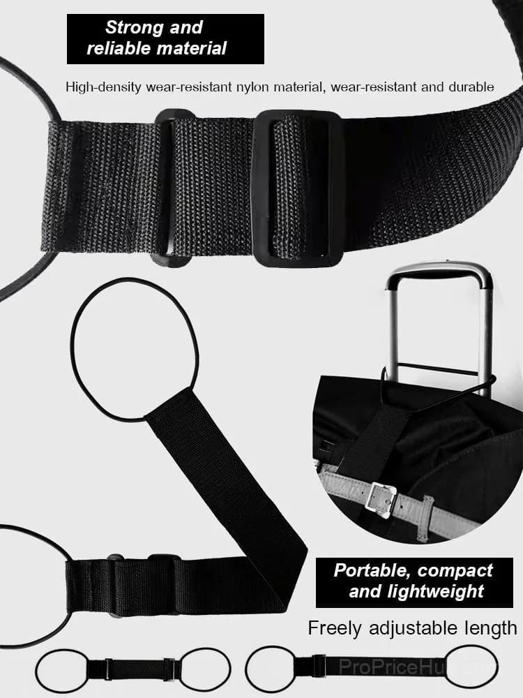 2-Pack Strong Adjustable Rainbow Luggage Connector Straps - View 6