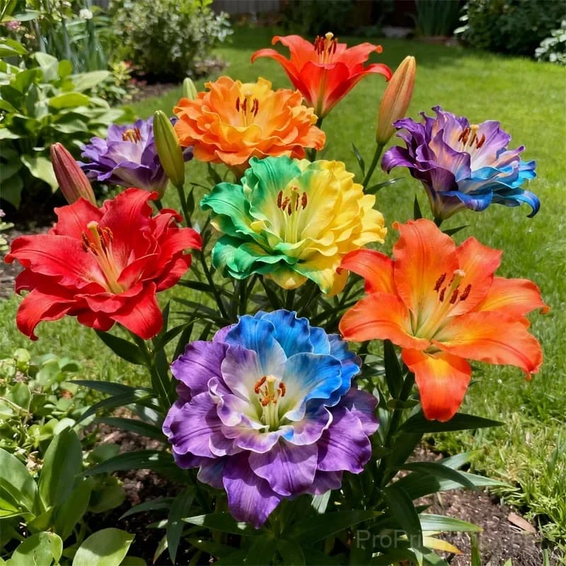 Rainbow Lily Bulbs - Assorted Colors for Garden Planting - Main
