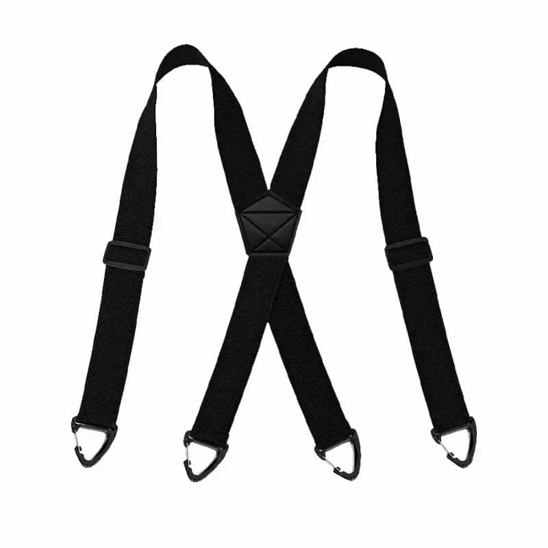 Adjustable X-Back Work Suspenders, Black/Beige/Coffee/Grey - View 2