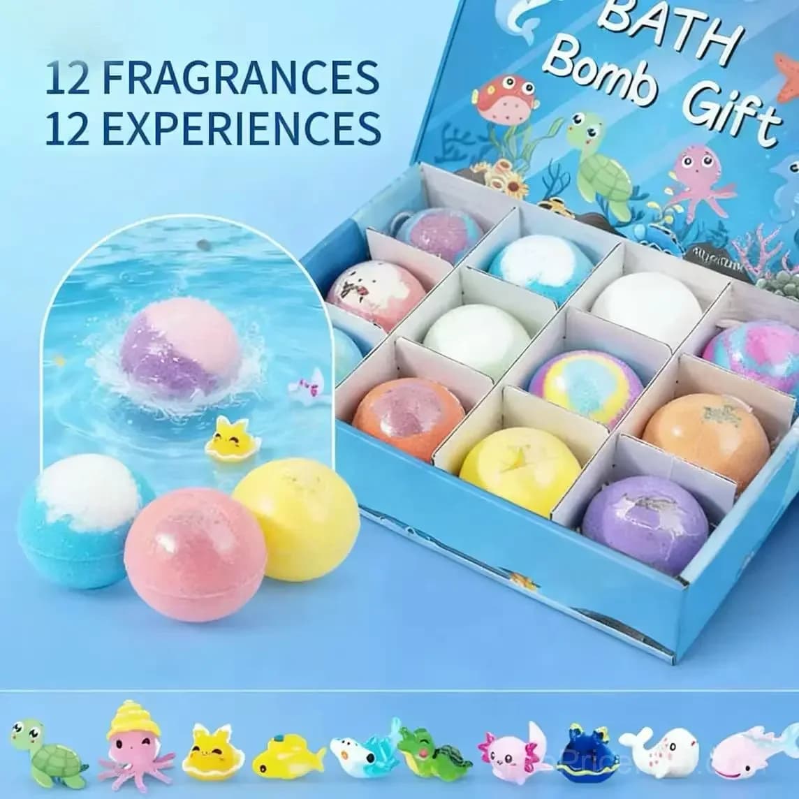 Bath Bombs for Kids with Surprise Inside, 12 Pack Gift Set - View 2